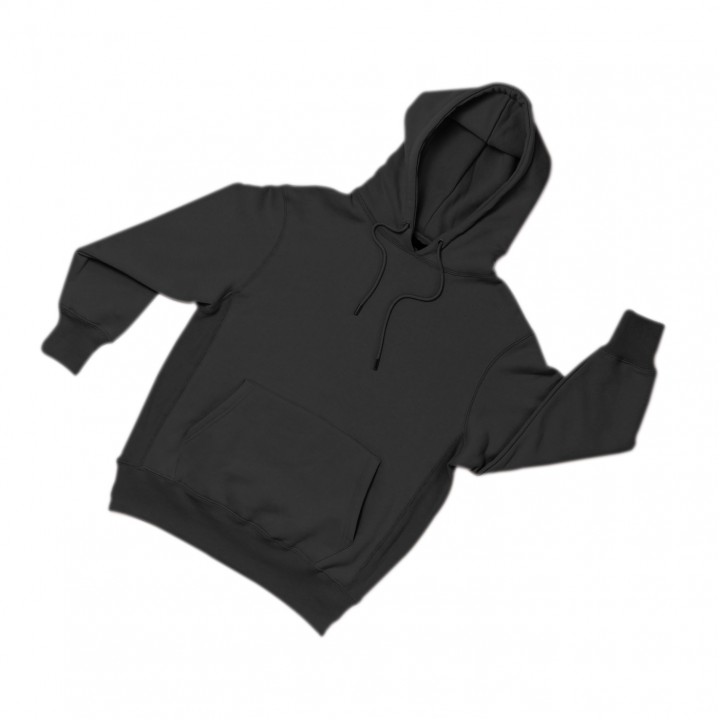 somon fermuarsız kapüşonlu kanguru cepli logo baskılı promosyon sweatshirt